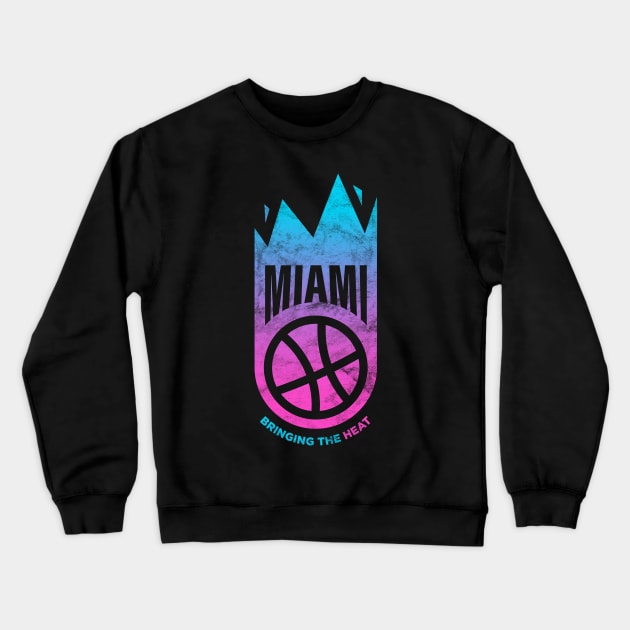 Modern Miami Heats Logo Redesign Bring the heat! Crewneck Sweatshirt by BooTeeQue